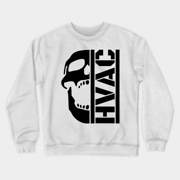 HVAC Skull black Crewneck Sweatshirt by Brand X Graffix